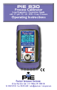 Thumbnail of document Manual - 830 Multifunction Process Calibrator